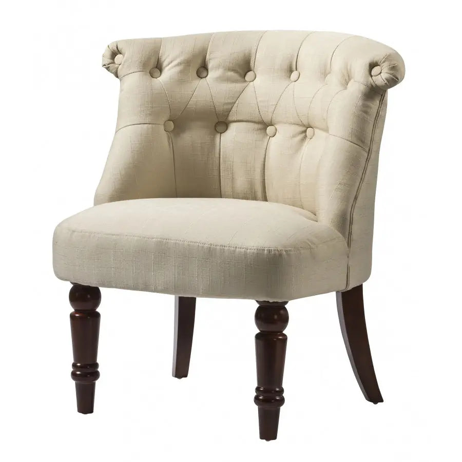 Gray Alderwood Fabric Chair Beige