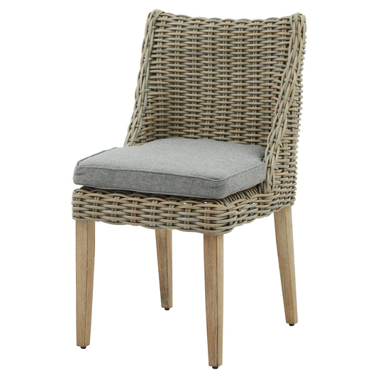 Slate Gray Amalfi Collection Outdoor Round Dining Chair