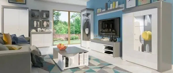 Grey And White Wardrobe | Grey Gloss Wardrobe | J&E Retailonline