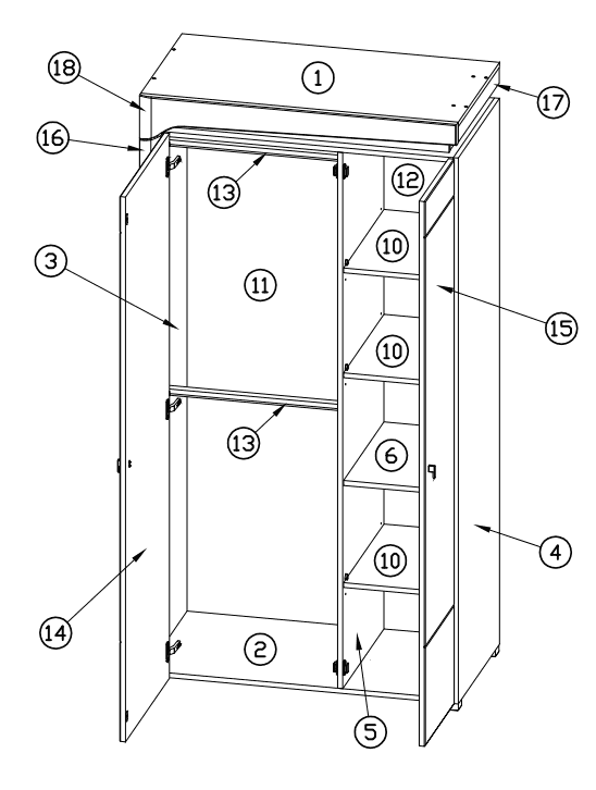 Grey And White Wardrobe | Grey Gloss Wardrobe | J&E Retailonline