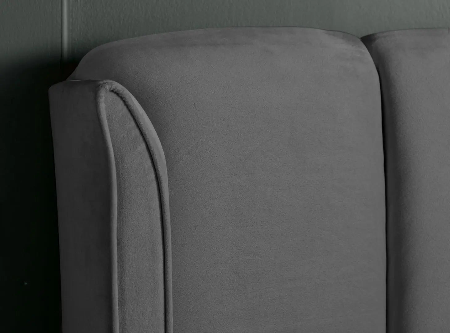 Aurora Grey Velvet Ottoman Bed Double (4ft6)-JE Retailonline