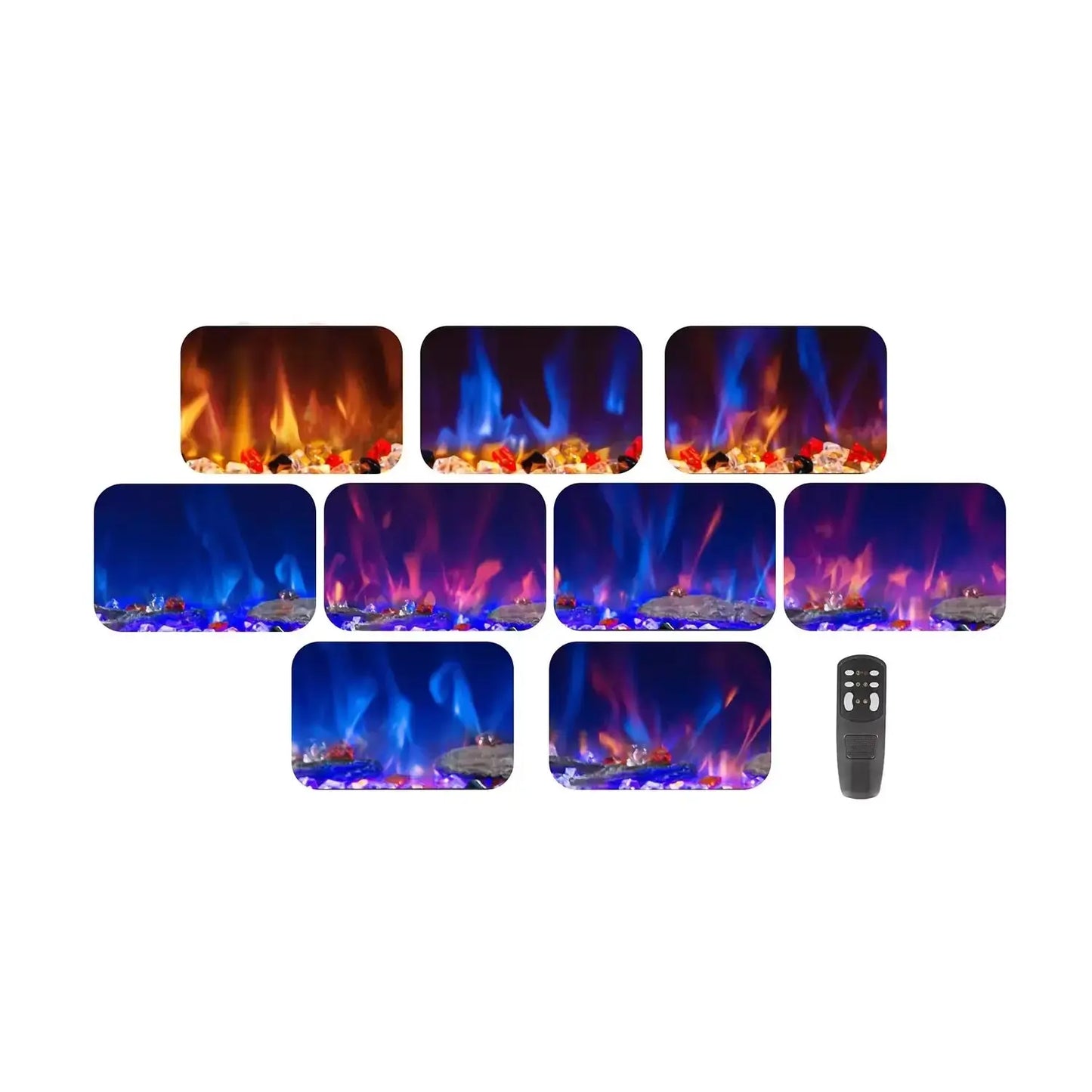 Midnight Blue Azurite 127 cm - Wall-mounted Electric Fireplace