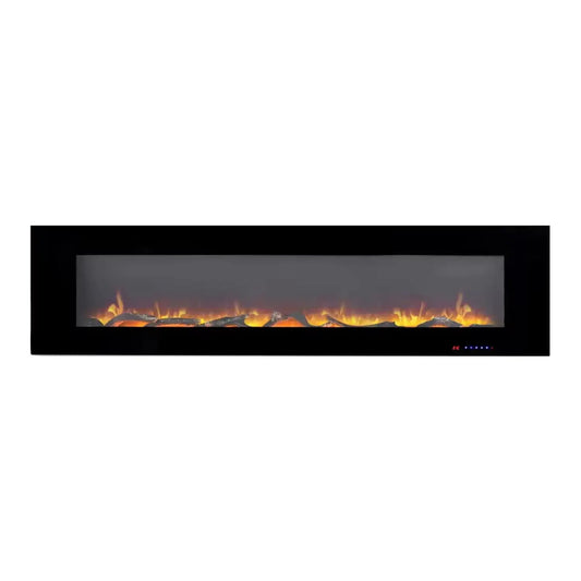 Azurite 213 cm - Wall-mounted Electric Fireplace