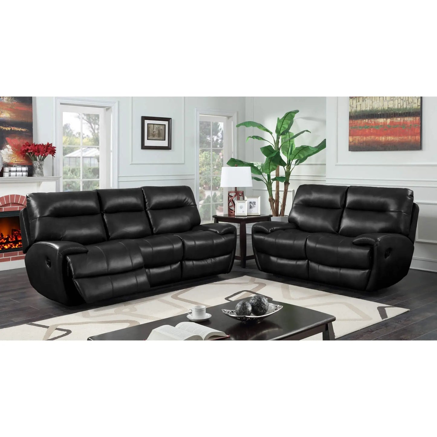 Bailey Recliner LeatherGel & PU 2 Seater | JE Retailonline