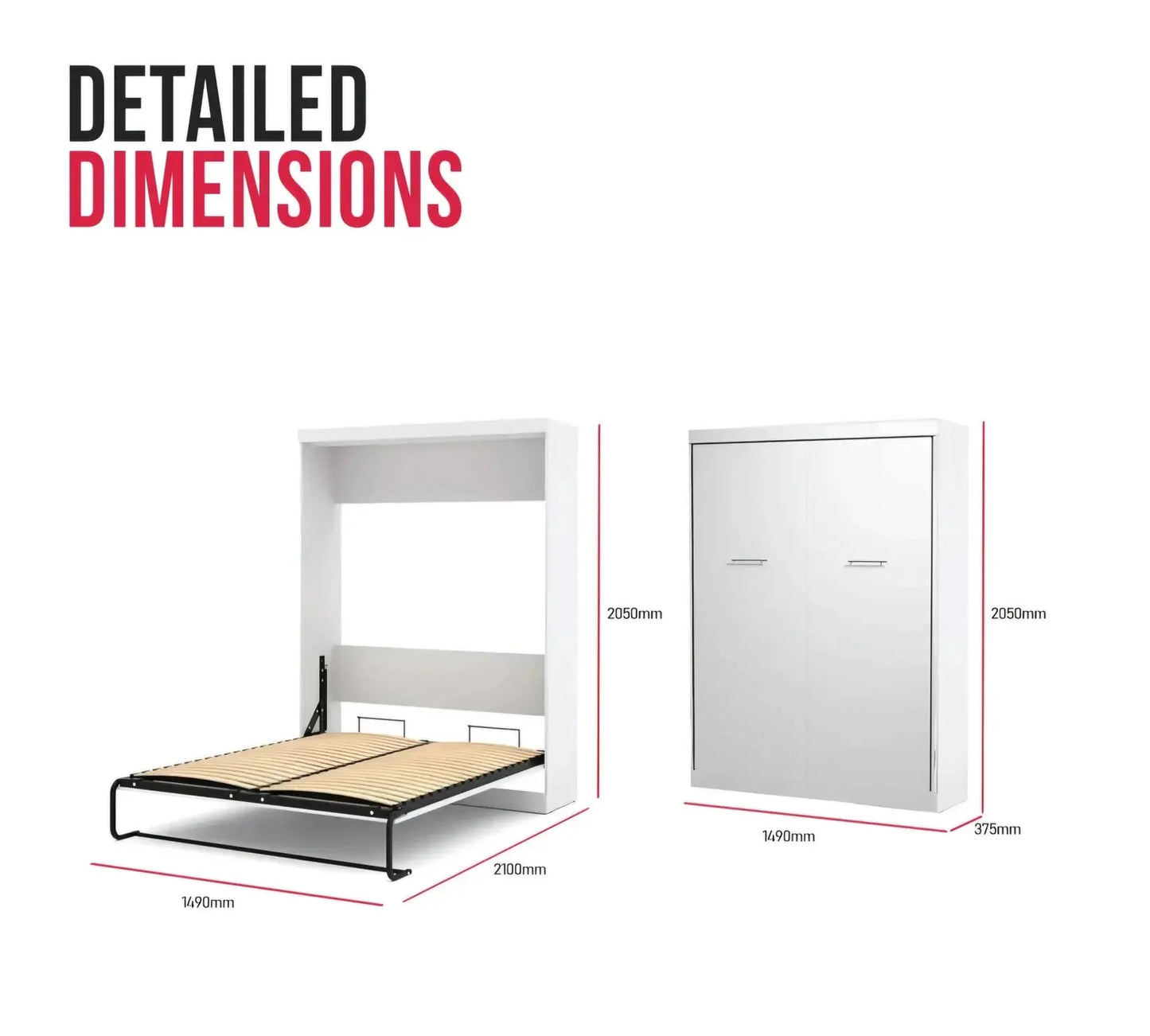 Double Wall Bed | Folding Wall Bed | J&E Retailonline