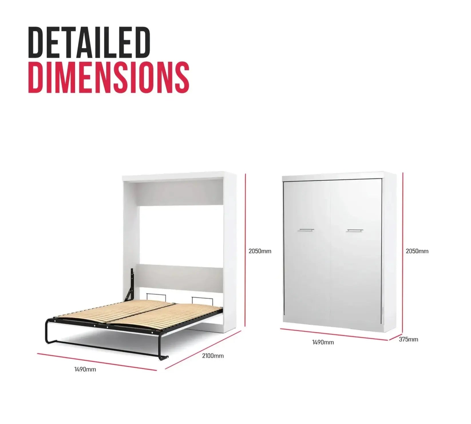 Double Wall Bed | Folding Wall Bed | J&E Retailonline