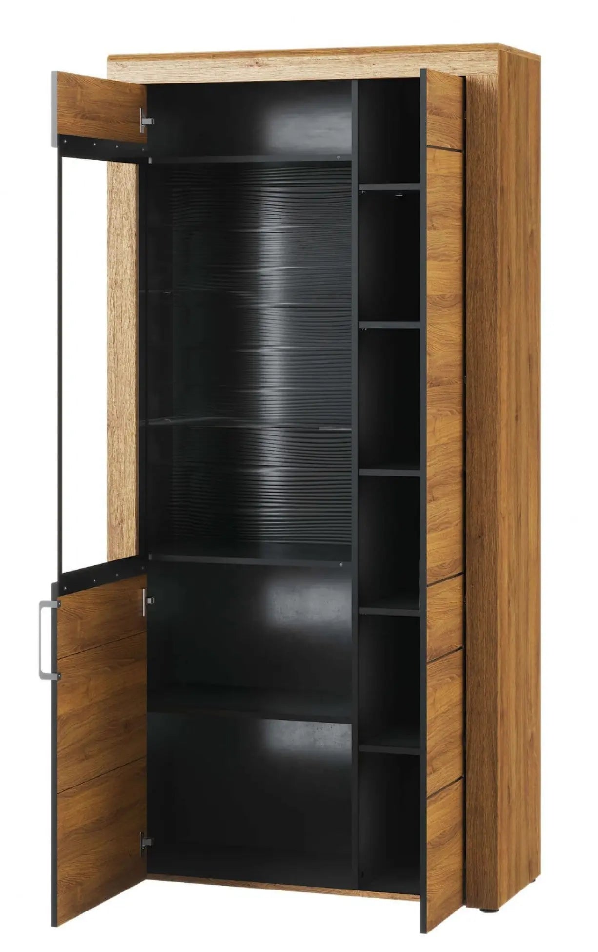 Camar Large Oak Effect 2 Door Display Cabinet K12 AMOS