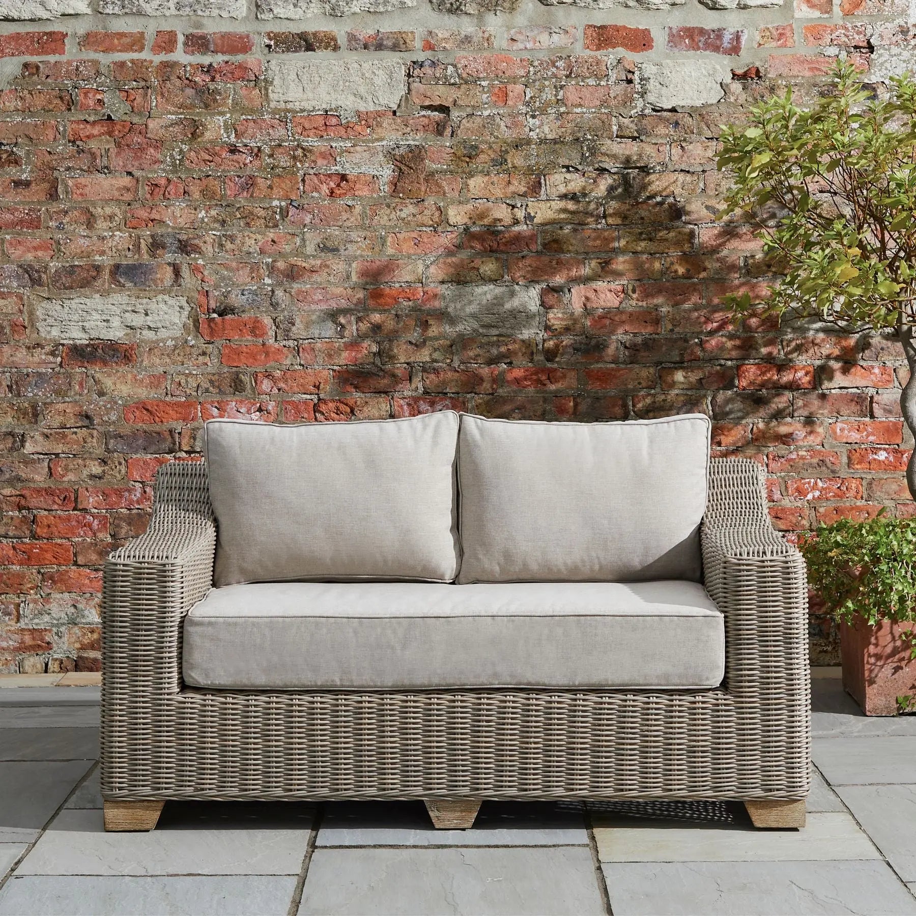 Rosy Brown Capri Collection Outdoor Two Seater Sofa