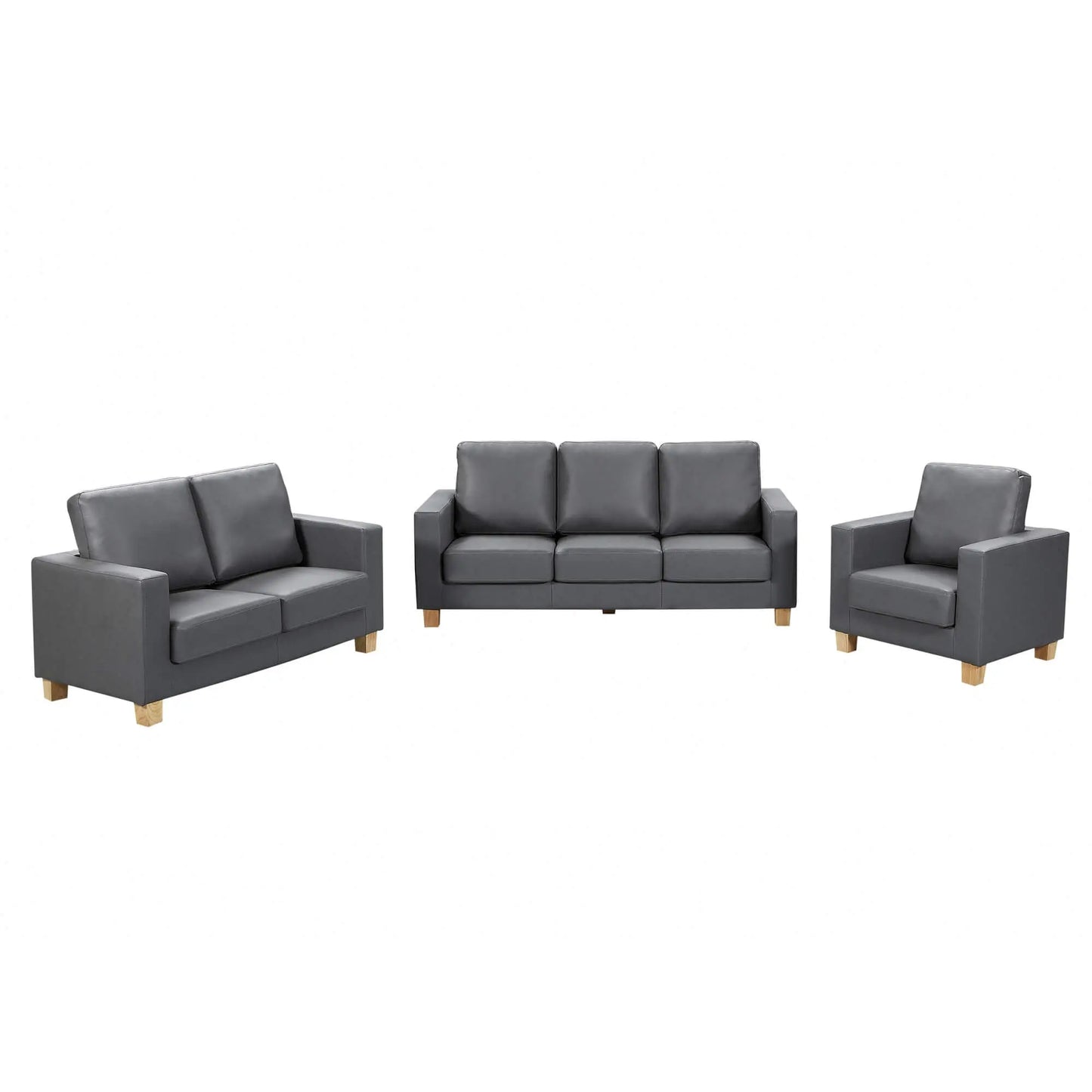 Chesterfield 1 Seater Sofa PU Grey | JE Retailonline