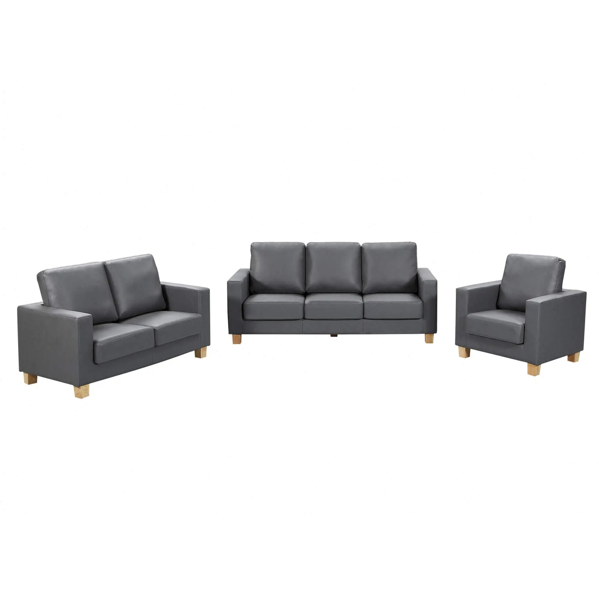 Chesterfield 1 Seater Sofa PU Grey | JE Retailonline