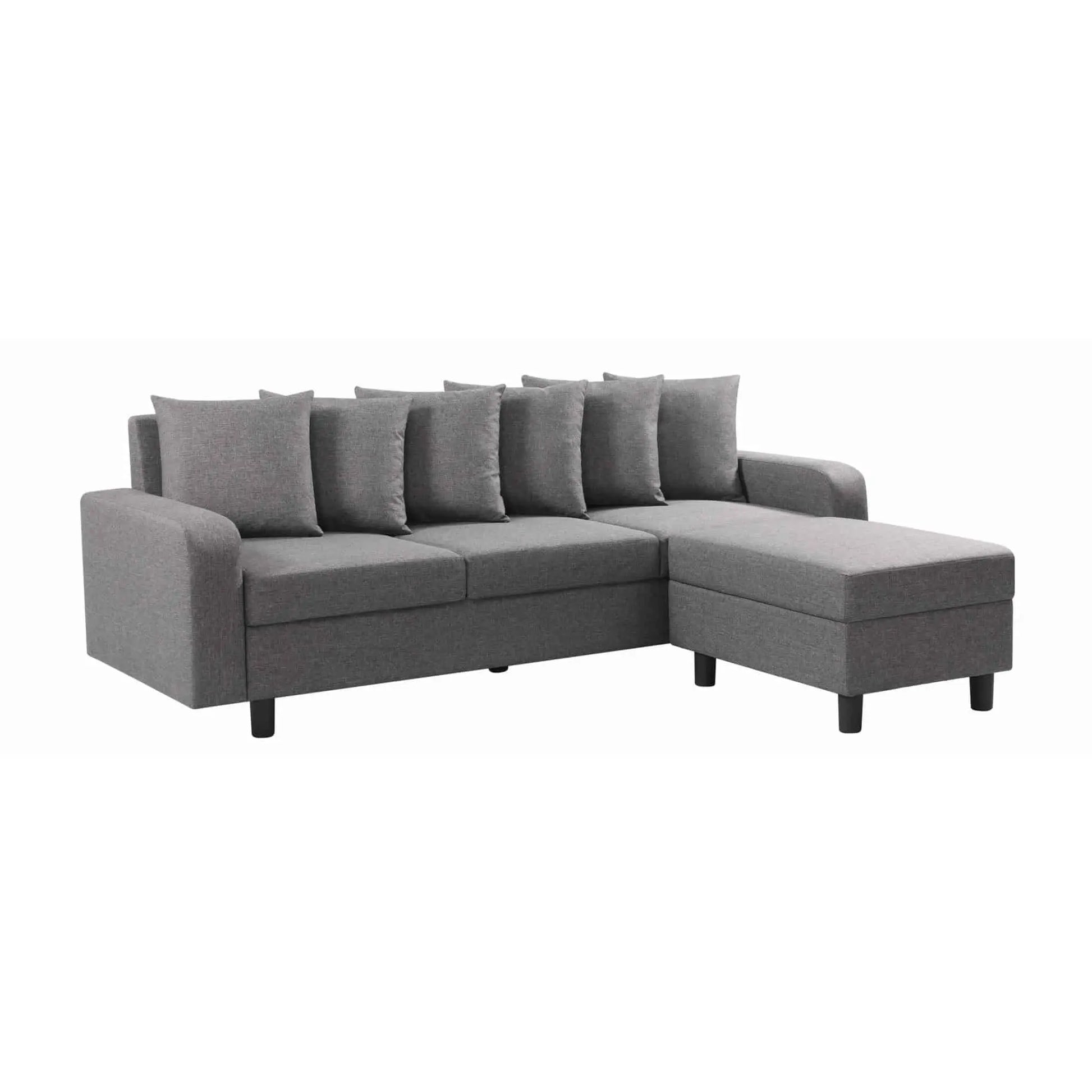 Civic Chase Sofa Fabric Grey HEARTLAND FURNITURE