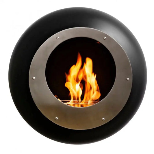 Cocoon Vellum Fireplace in Matte Black-JE Retailonline