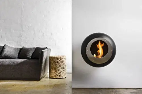 Cocoon Vellum Fireplace in Matte Black-JE Retailonline