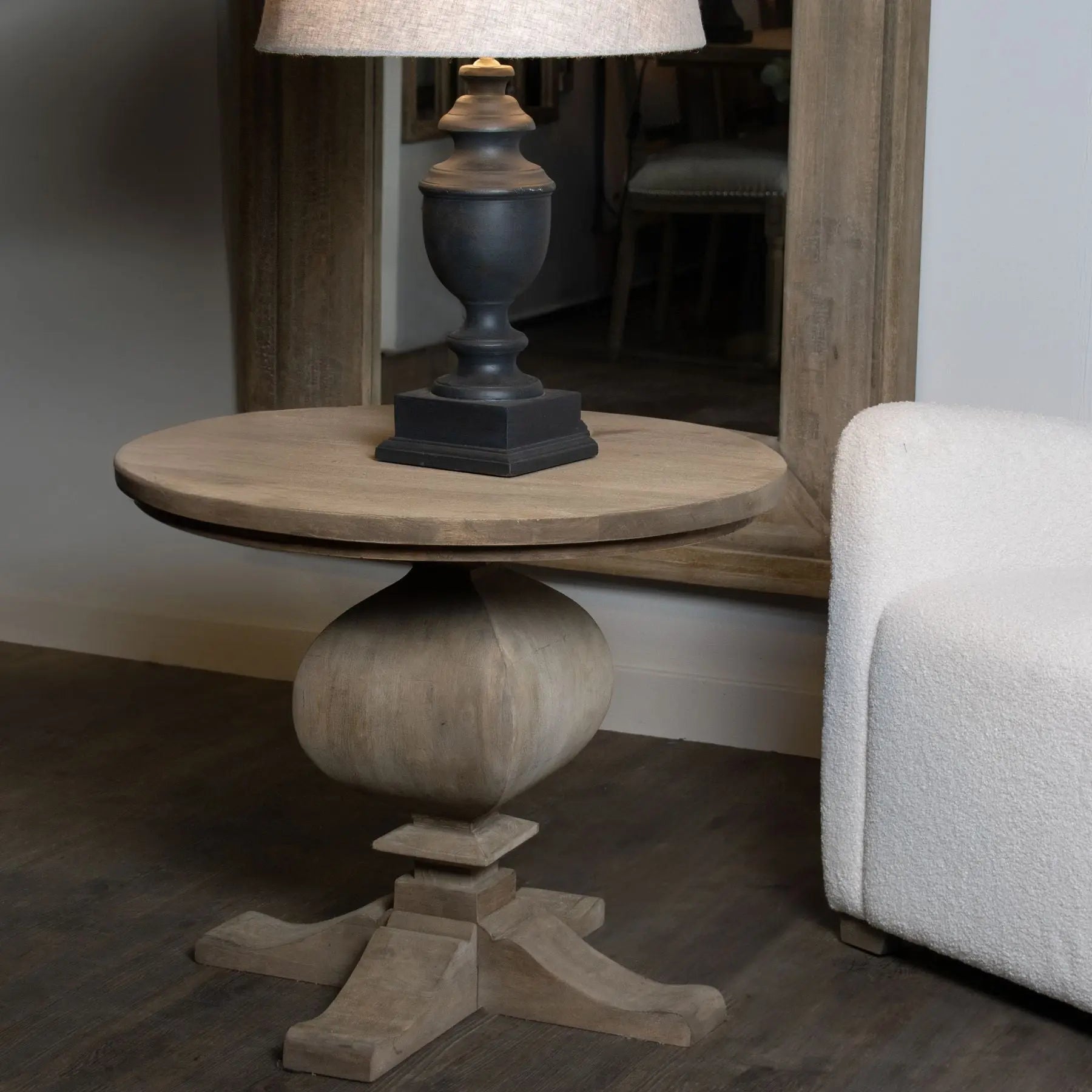 Dark Slate Gray Copgrove Collection Pedestal Side Table
