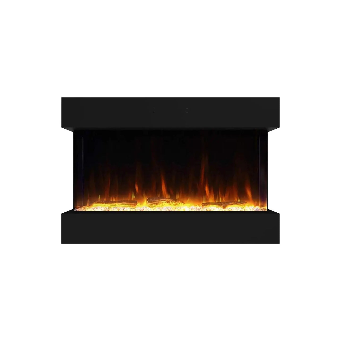 Black Electric Feroza 101 cm Wall-Mounted Electric Fireplace
