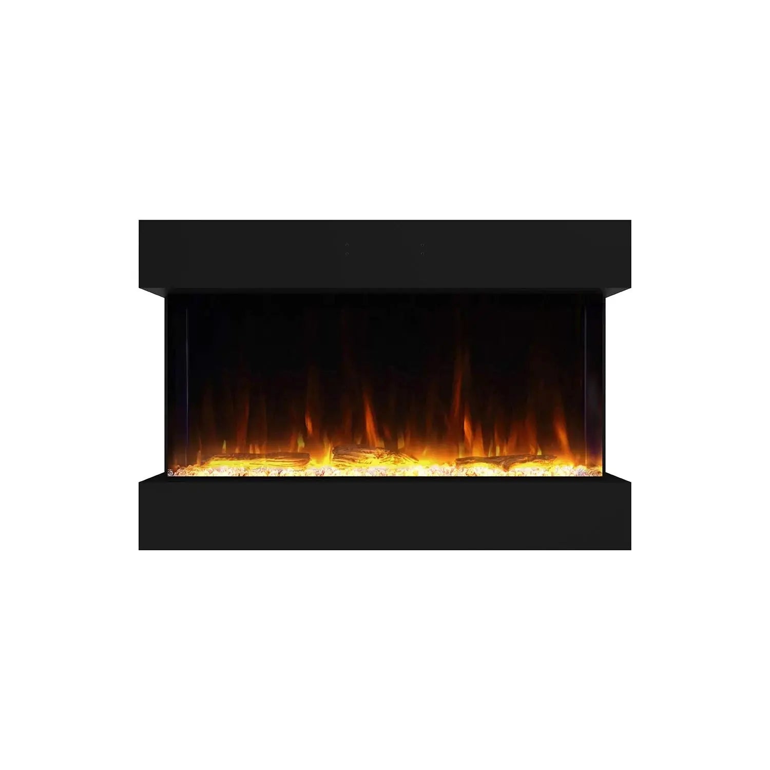 Black Electric Feroza 101 cm Wall-Mounted Electric Fireplace