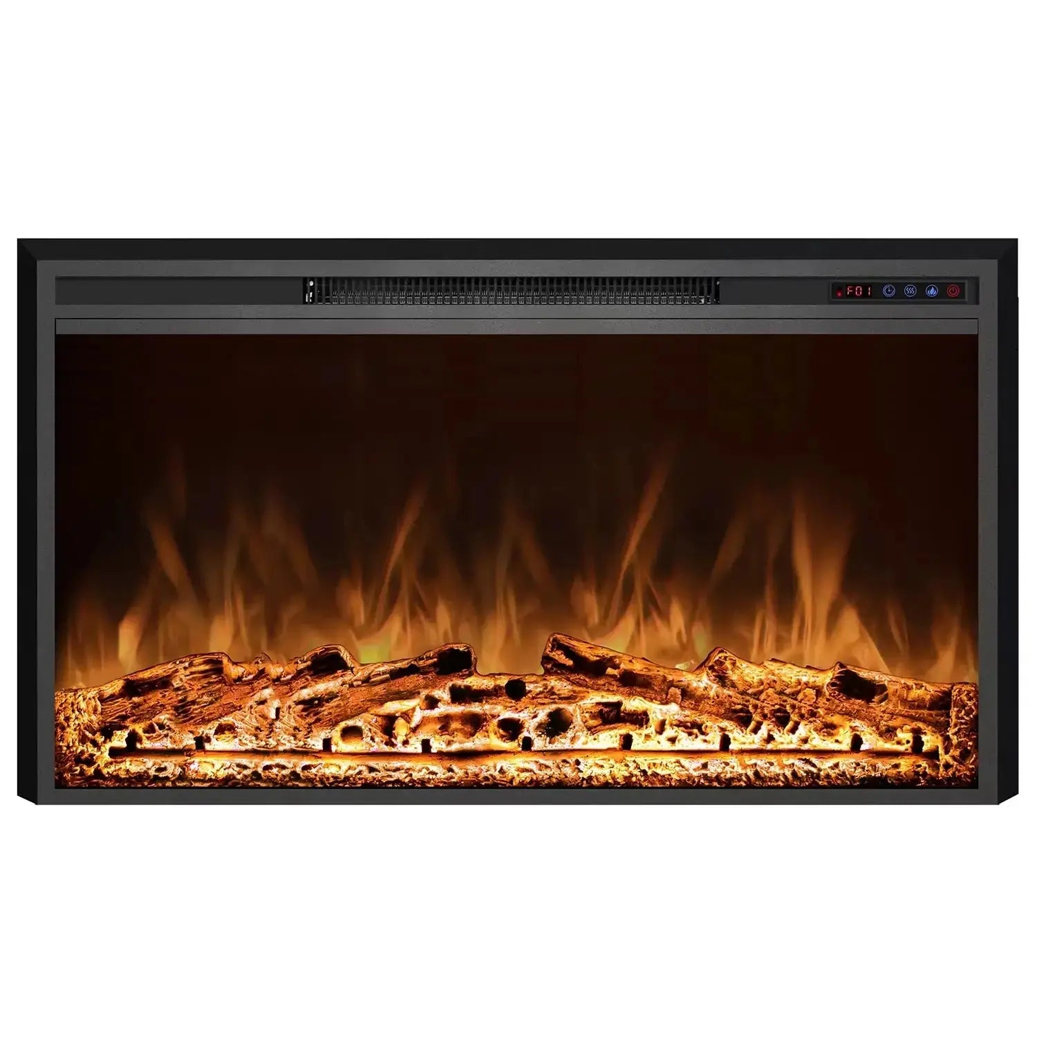 Black Electric Pyrope 109 cm  Electric Fireplace Insert