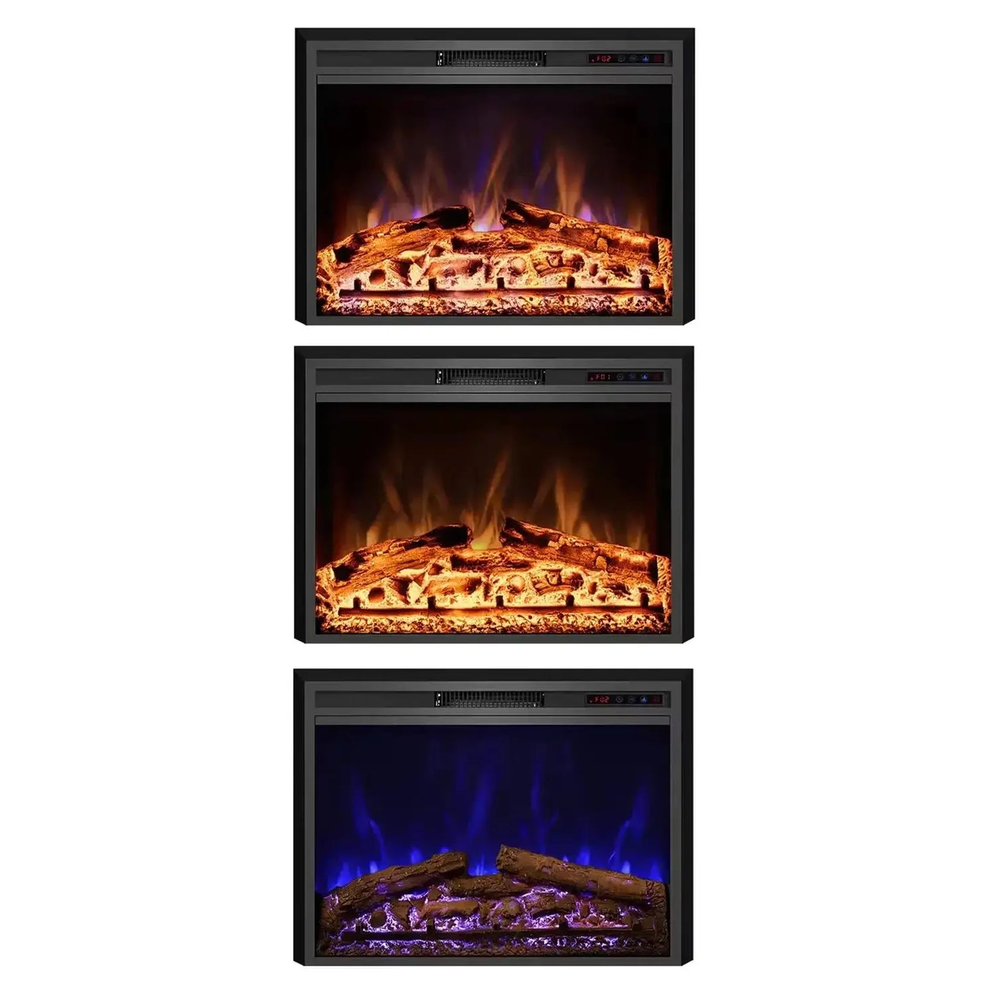 Black Electric Pyrope 90 cm Electric Fireplace Insert