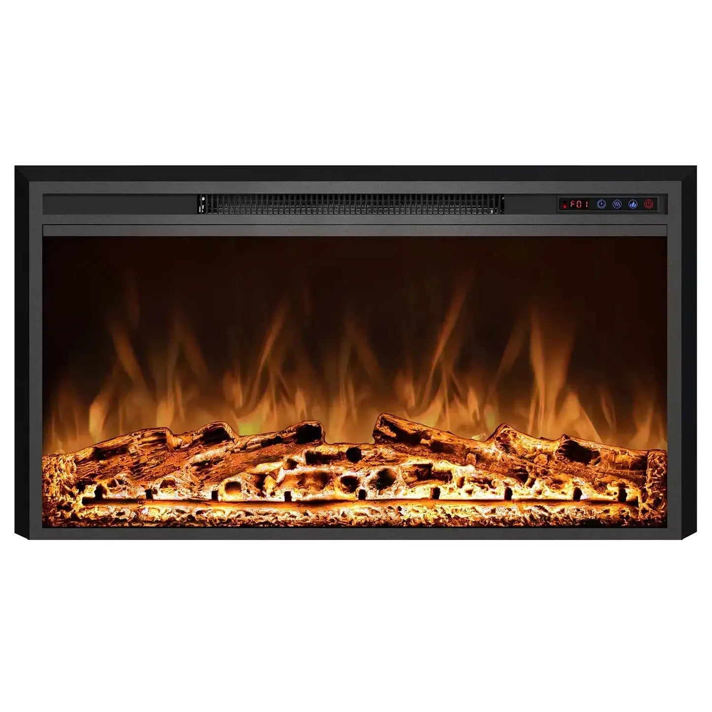 Black Electric Pyrope 90 cm Electric Fireplace Insert
