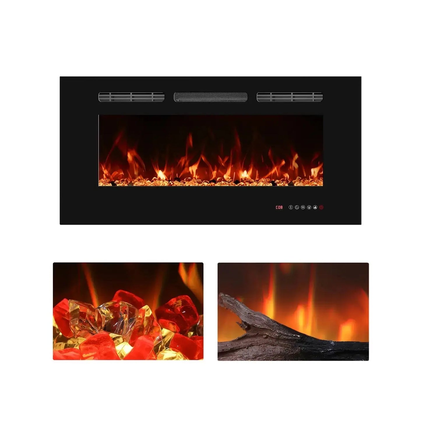 ScandiFlames Electric Titanite 91 cm - Built-in electric fireplace
