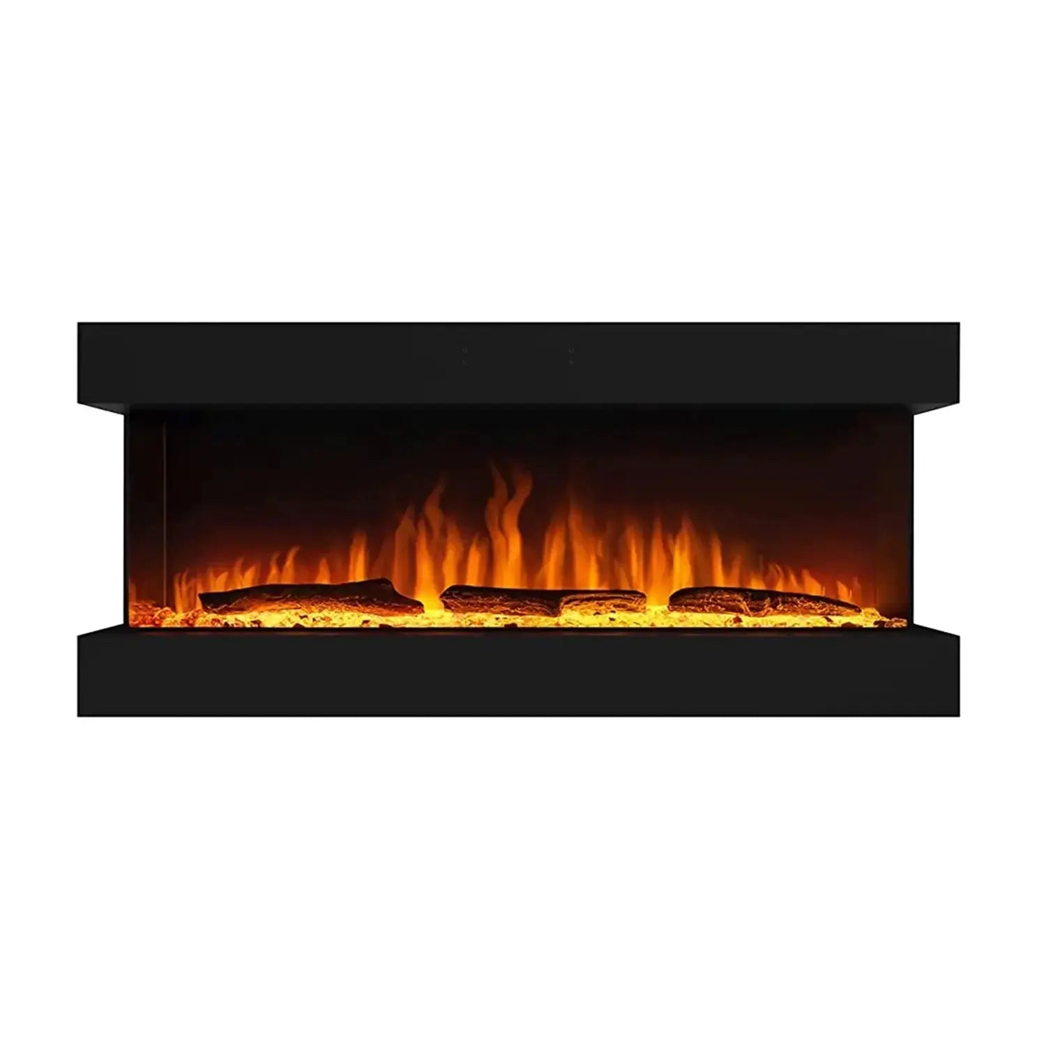 Black Feroza 137 cm  Wall-Mounted Electric Fireplace
