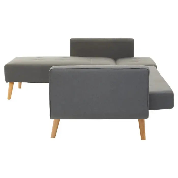 Hansa Hagen Grey Large Corner Sofa Bed-JE Retailonline