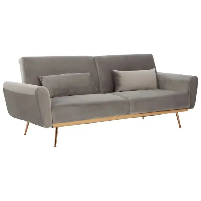 Grey Velvet Sofa Bed | Grey Sofa Bed | J&E Retailonline