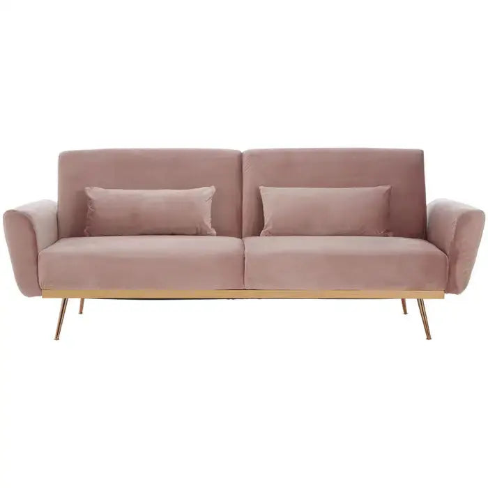 Pink Velvet Sofa Bed | Pink Sofa Bed | J&E Retailonline