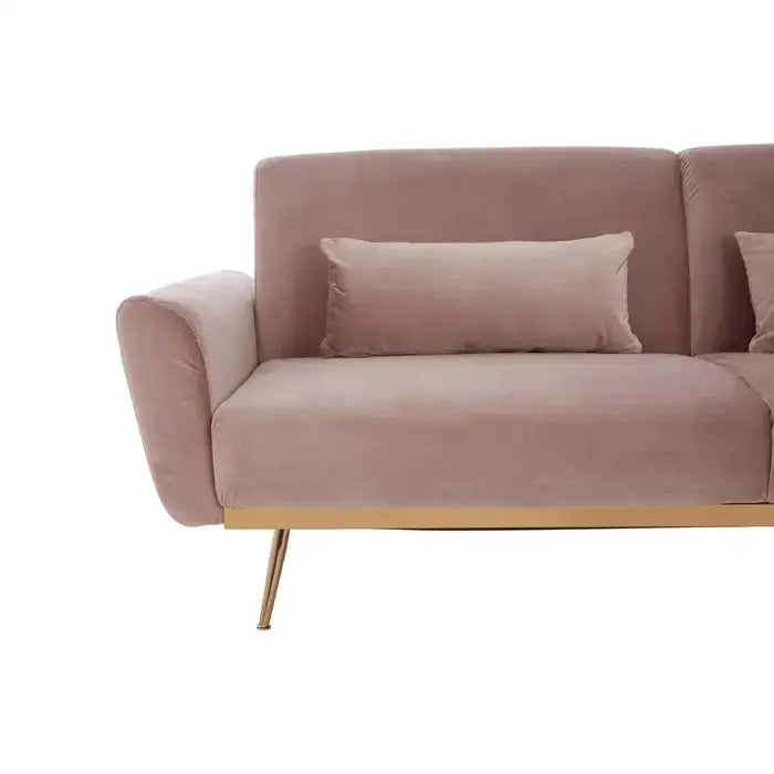 Pink Velvet Sofa Bed | Pink Sofa Bed | J&E Retailonline
