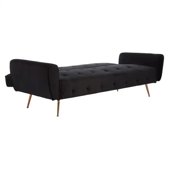 Black Velvet Sofa Bed | Black Sofa Bed | J&E Retailonline