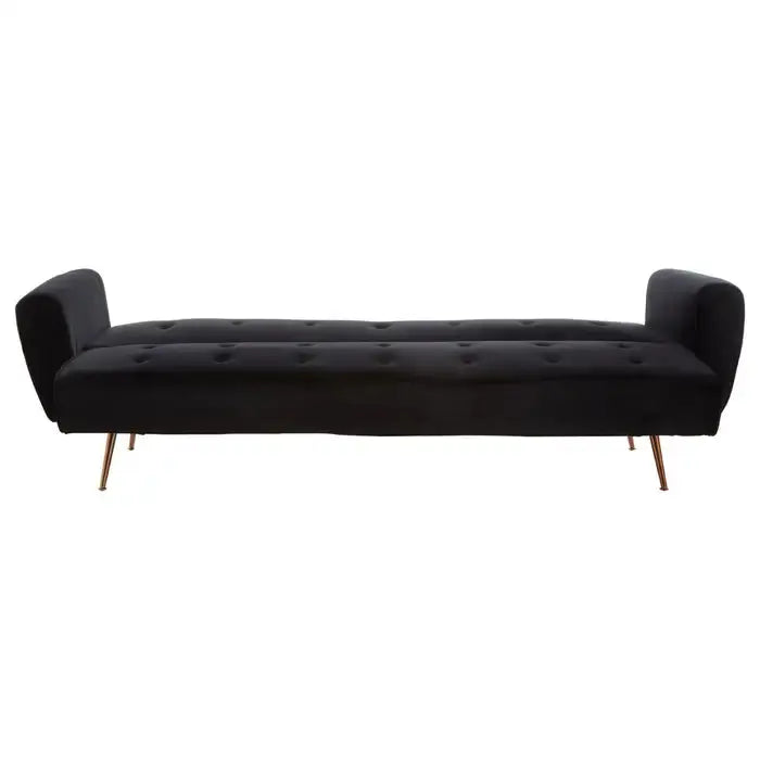 Black Velvet Sofa Bed | Black Sofa Bed | J&E Retailonline