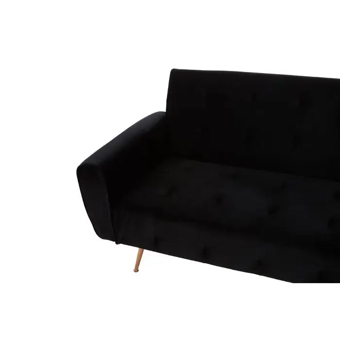 Black Velvet Sofa Bed | Black Sofa Bed | J&E Retailonline