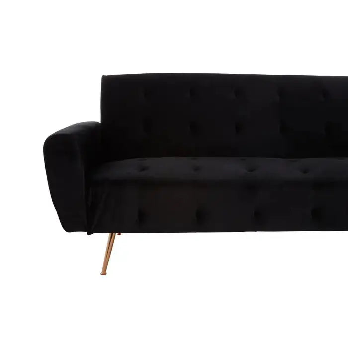 Black Velvet Sofa Bed | Black Sofa Bed | J&E Retailonline