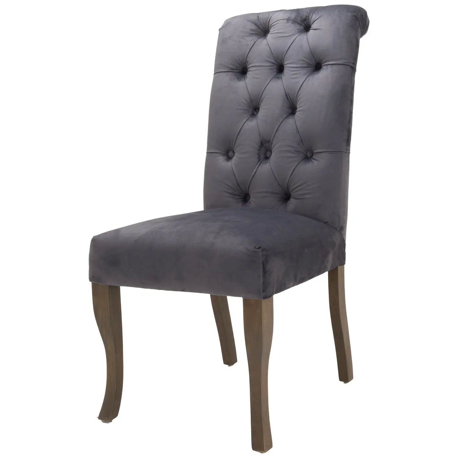 Dim Gray Knightsbridge Roll Top Dining Chair