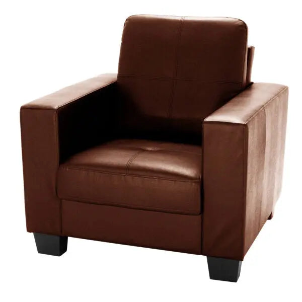 Lena Bonded Leather & PVC 1 Seater HEARTLAND FURNITURE
