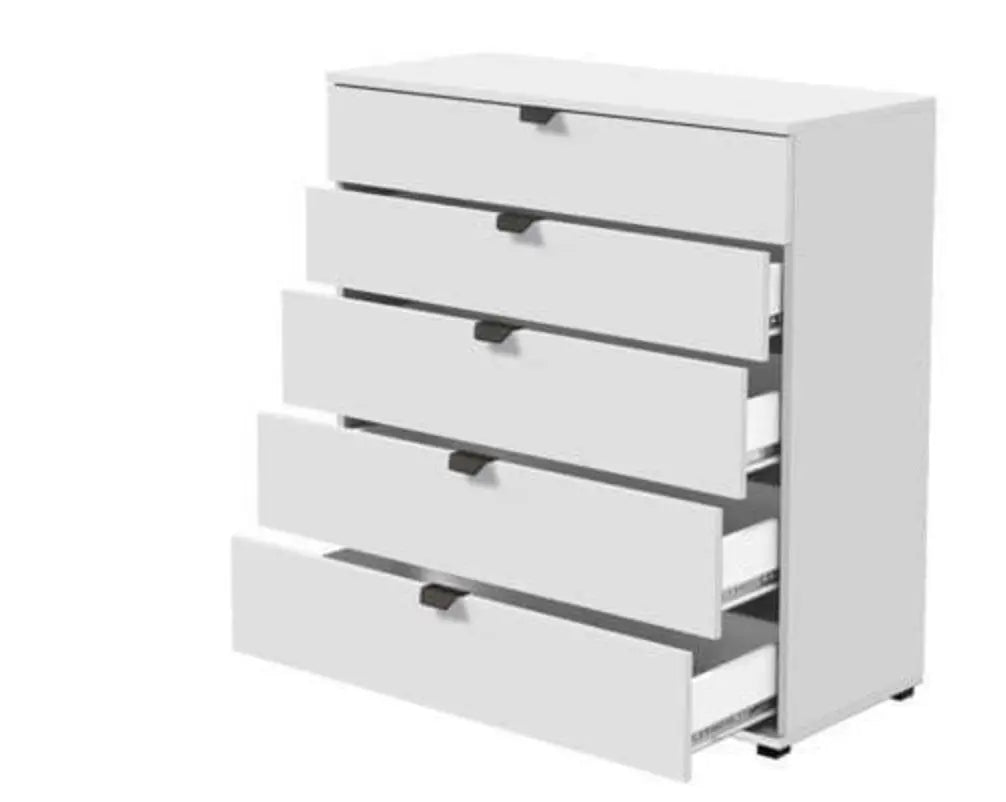 Limone Arctic White Wide 6 Drawer Chest - 3405 Limone Arctic White Wide 6 Drawer Chest - 3405 Limone Arctic White Wide 6 Drawer Chest AMOS