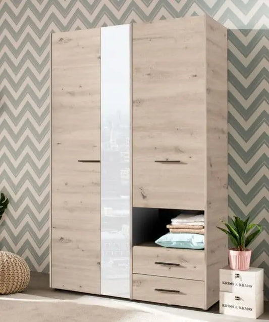 Limone Grey Oak 3 Door Wardrobe AMOS