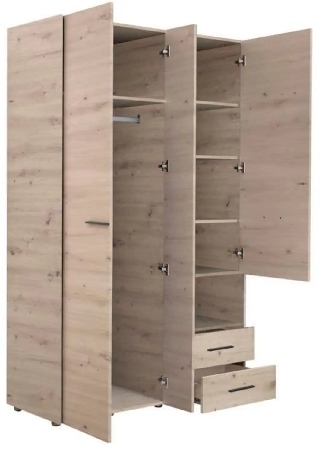 Limone Grey Oak 3 Door Wardrobe AMOS