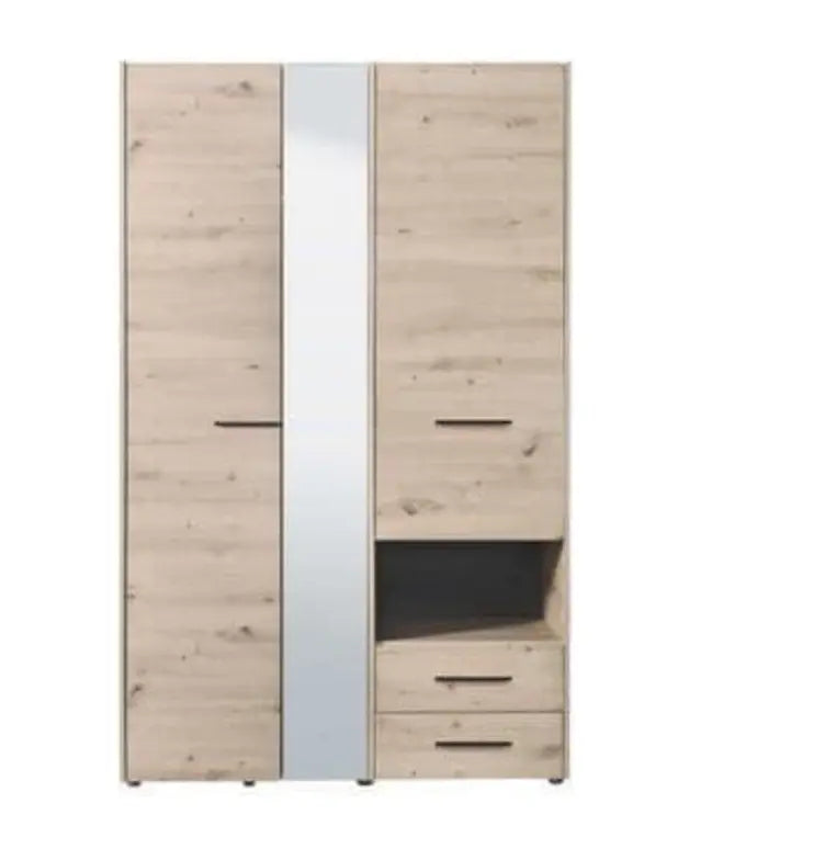 Limone Grey Oak 3 Door Wardrobe AMOS