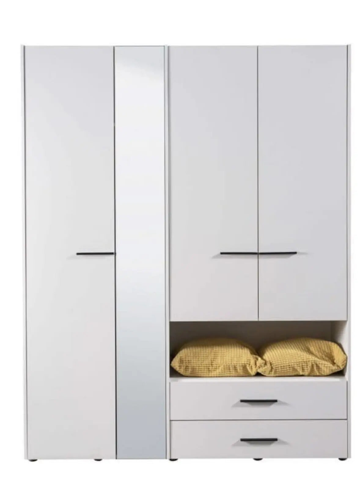 Limone White 4 Door Wardrobe AMOS