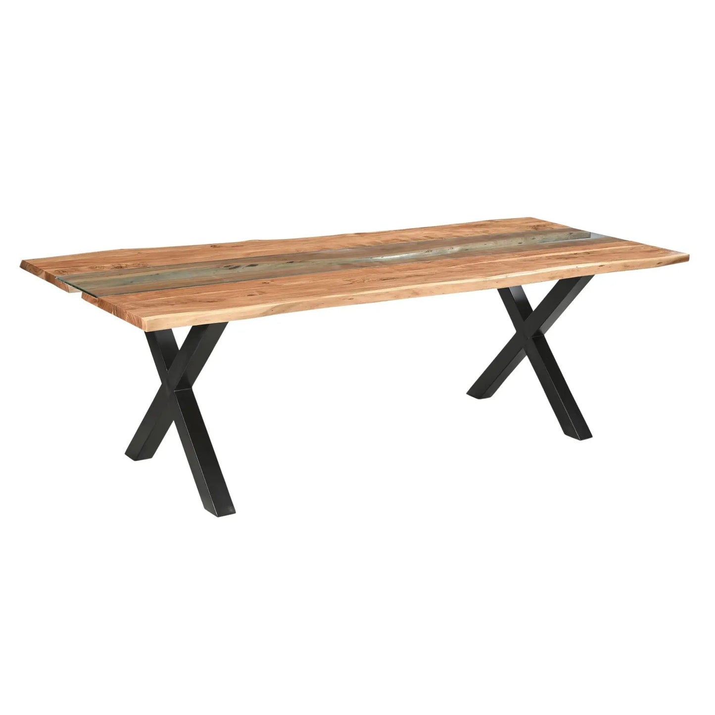 Rosy Brown Live Edge Collection Large River Dining Table