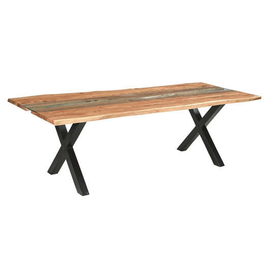 Rosy Brown Live Edge Collection Large River Dining Table