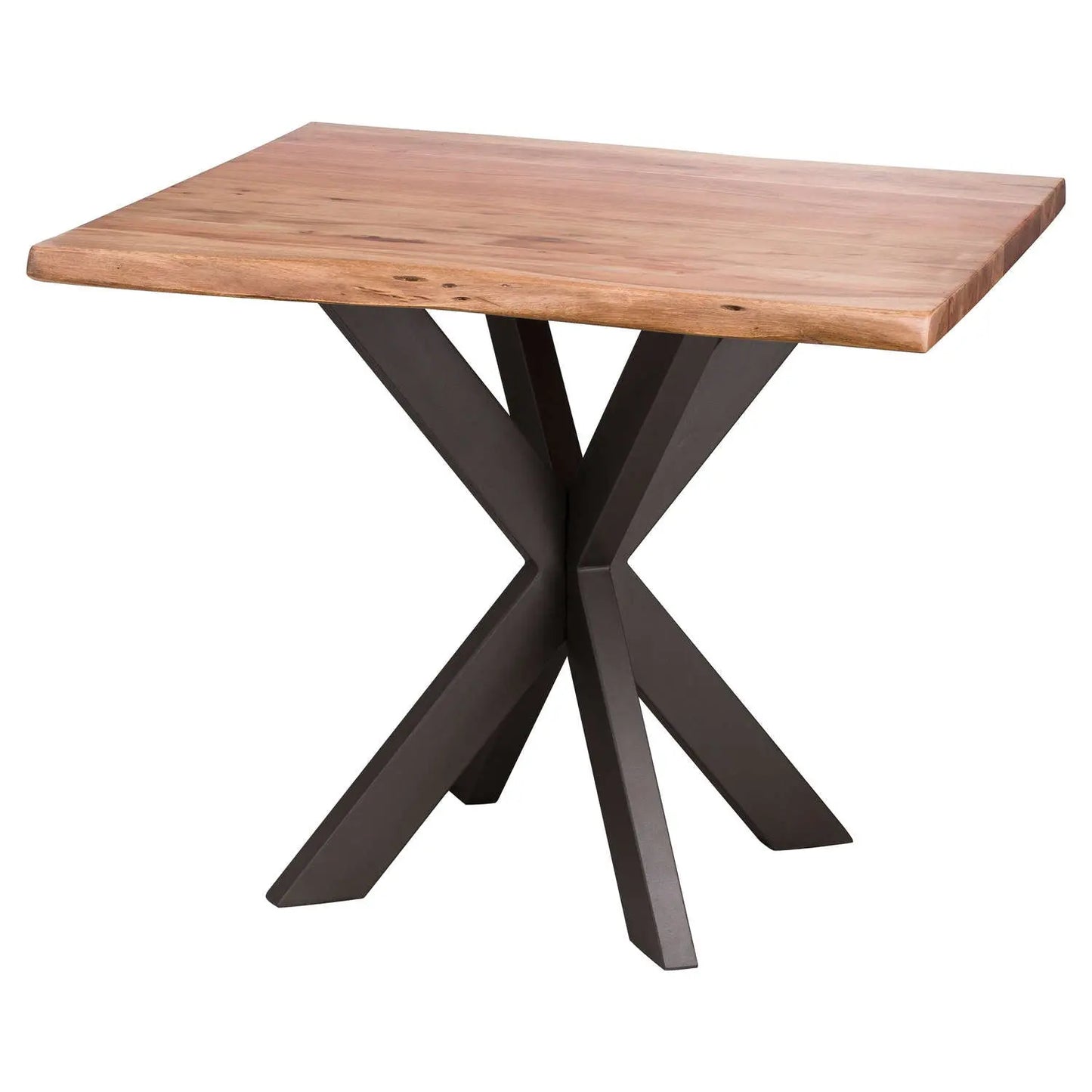 Rosy Brown Live Edge Collection Square Dining Table