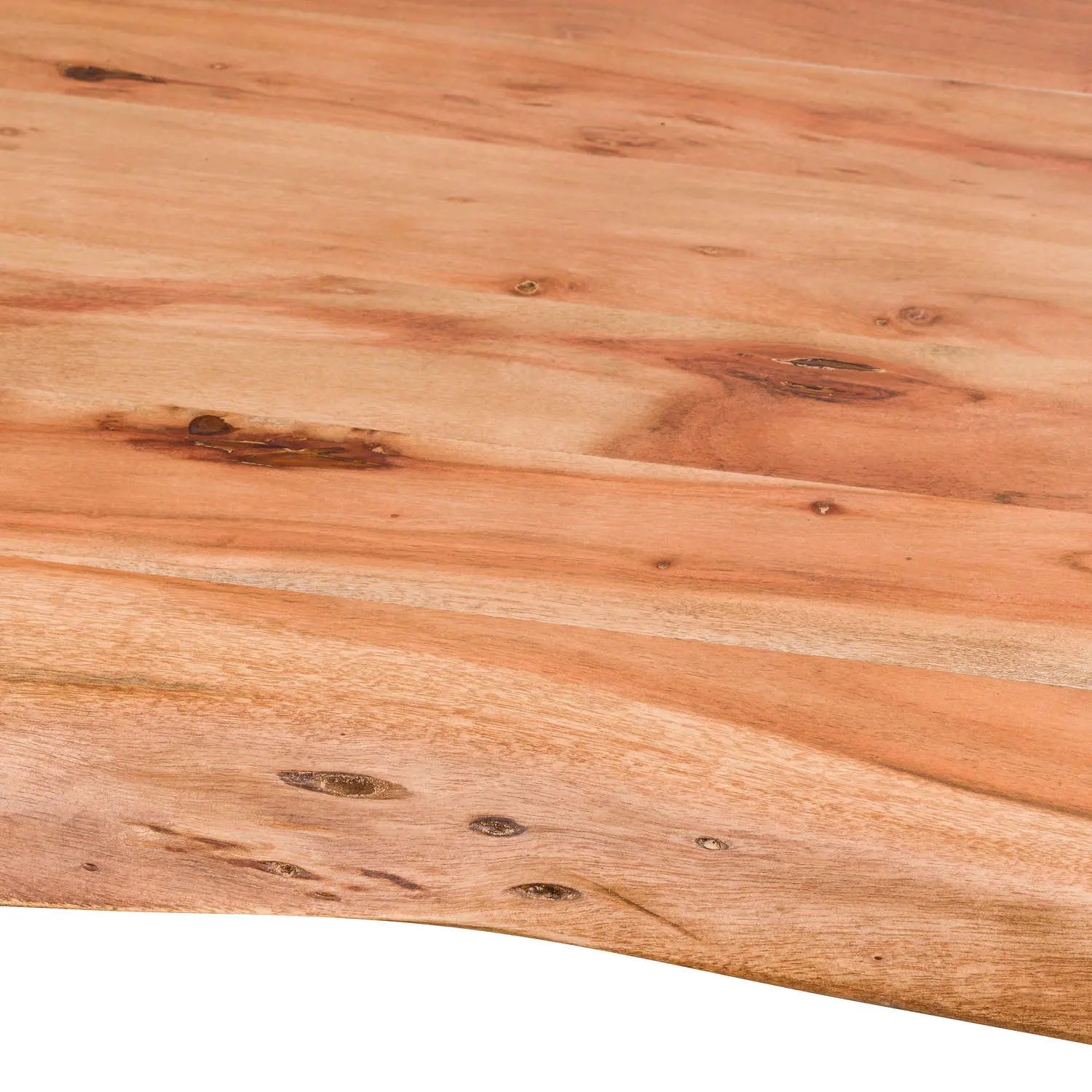 Dark Salmon Live Edge Collection Square Dining Table