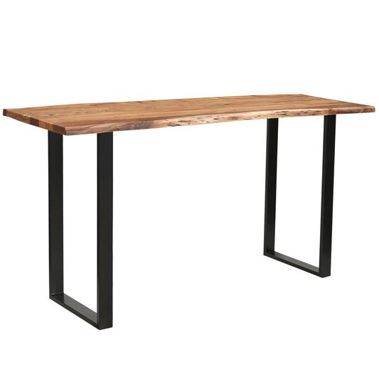 Dark Slate Gray Live Edge Large Bar Table