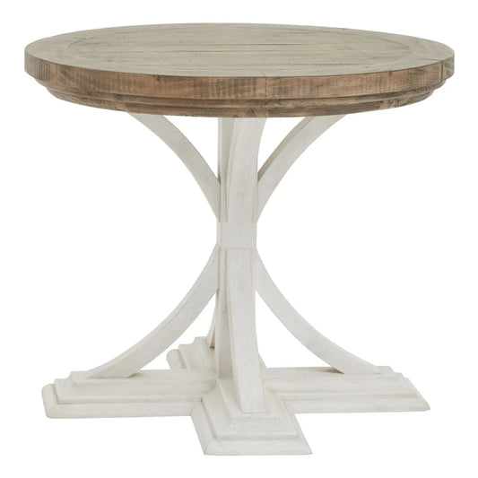 Gray Luna Collection Round Occasional Table