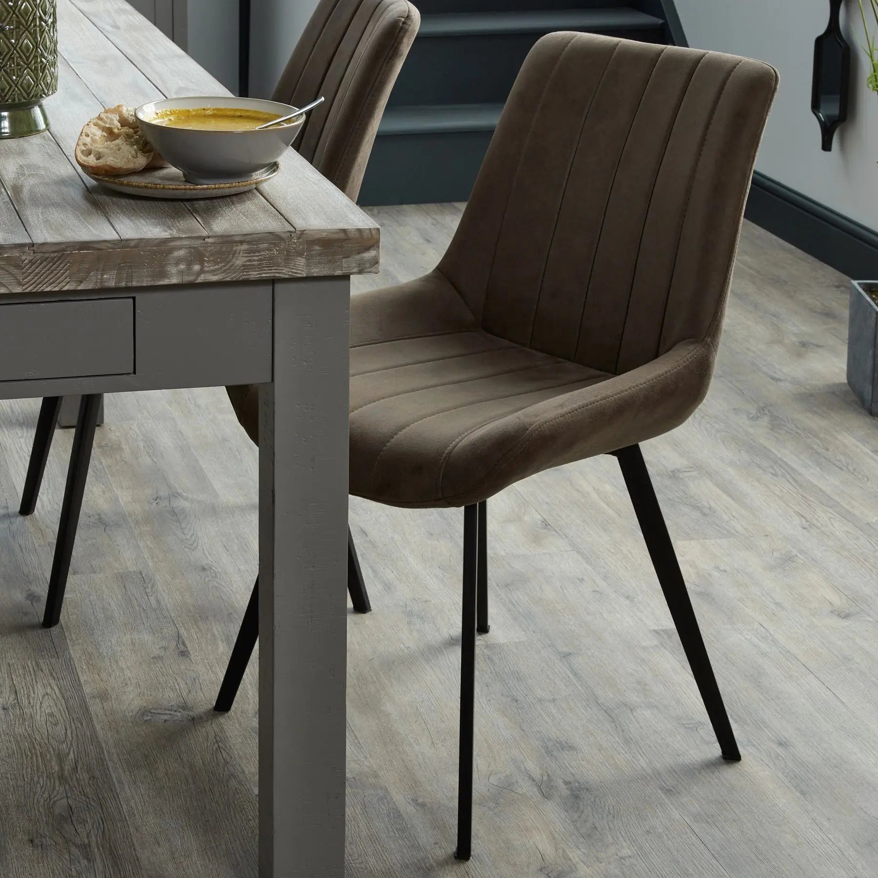 Dark Slate Gray Malmo Coffee Dining Chair