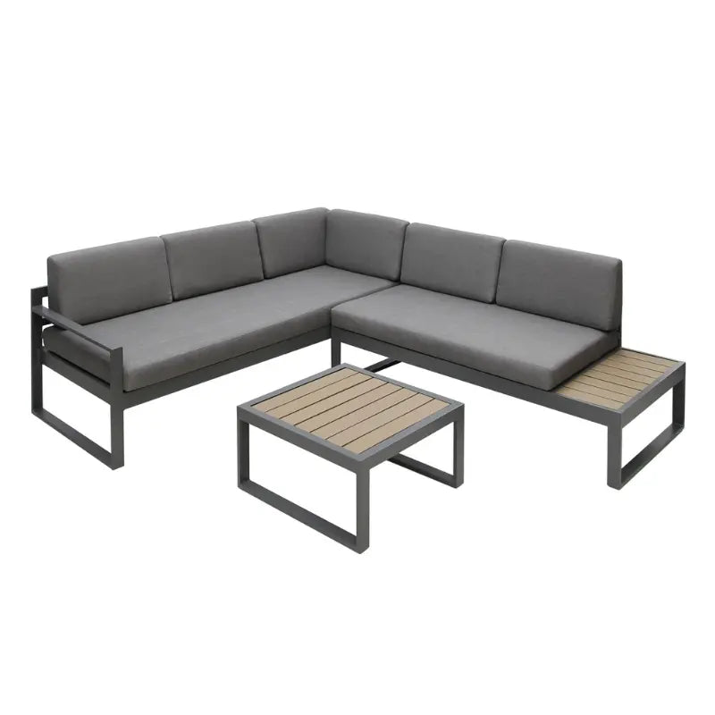Positano 5 seat outdoor aluminium garden Sofa set with coffee table-JE Retailonline