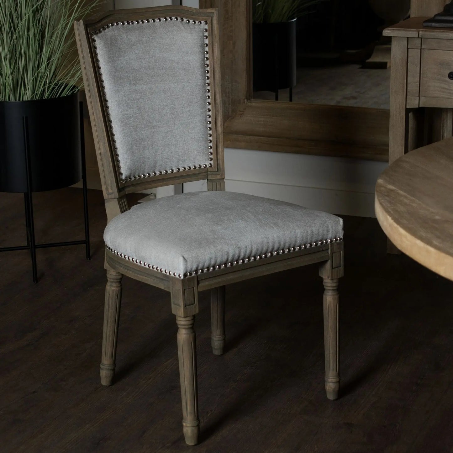 Black Ripley Grey Dining Chair