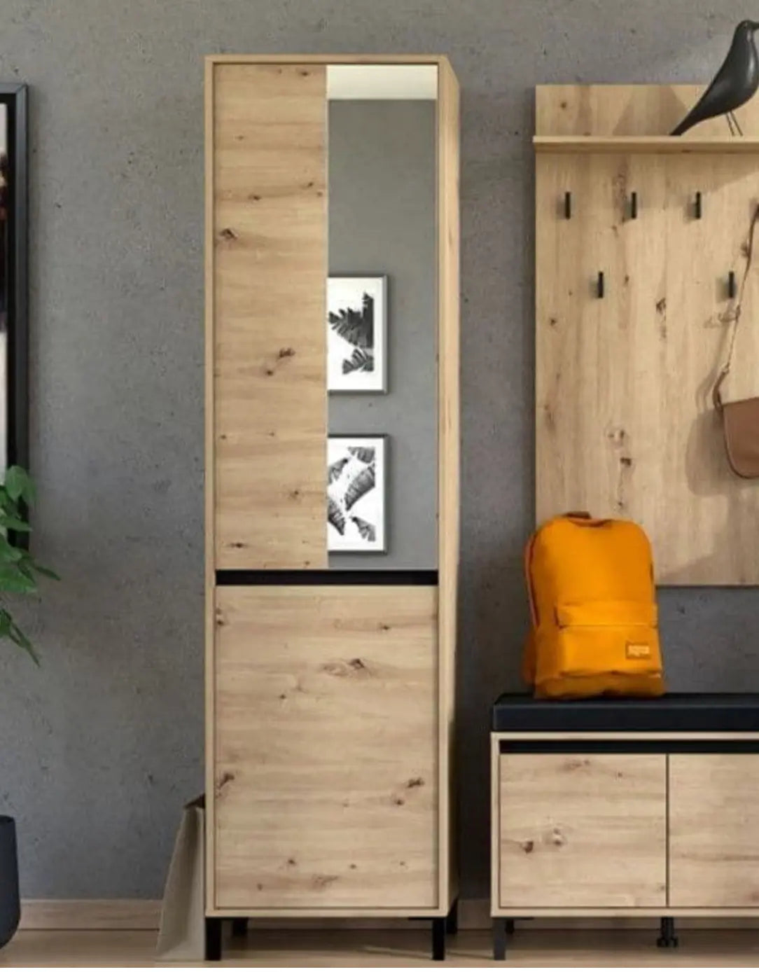 Oak Slim Wardrobe | Slim Narrow Wardrobe | J&E Retailonline